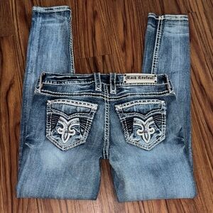 Rock Revival Women's Skinny Jeans - Blue Wash